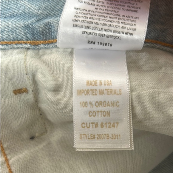 Citizens of Humanity NWT sz 27 Franca Baggy Light Blue Denim Short Button Fly - Picture 9 of 10